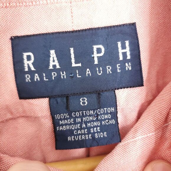Ralph Ralph Lauren Shirt Mens 8 RRL Rugby Pony Salmon Button Down Collar Cotton - Picture 7 of 7